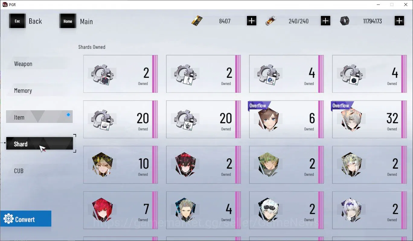 Punishing: Gray Raven Accounts Starter ASIA |8.4K BC+3.9K GoldenCard| Lucia Pyroath+Sign, Qu Shukra+Sign, Feral+Sign, Luna 15