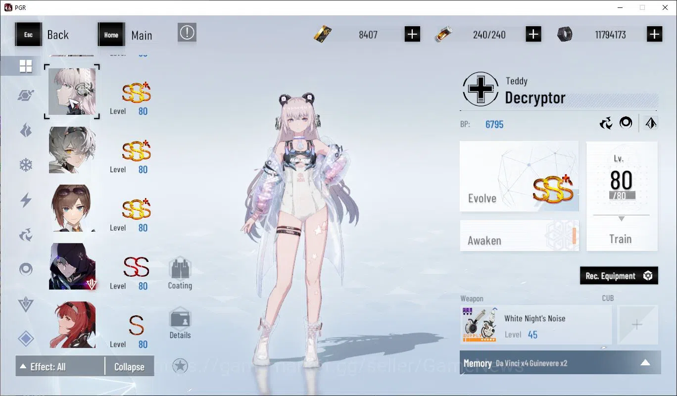 Punishing: Gray Raven Accounts Starter ASIA |8.4K BC+3.9K GoldenCard| Lucia Pyroath+Sign, Qu Shukra+Sign, Feral+Sign, Luna 5