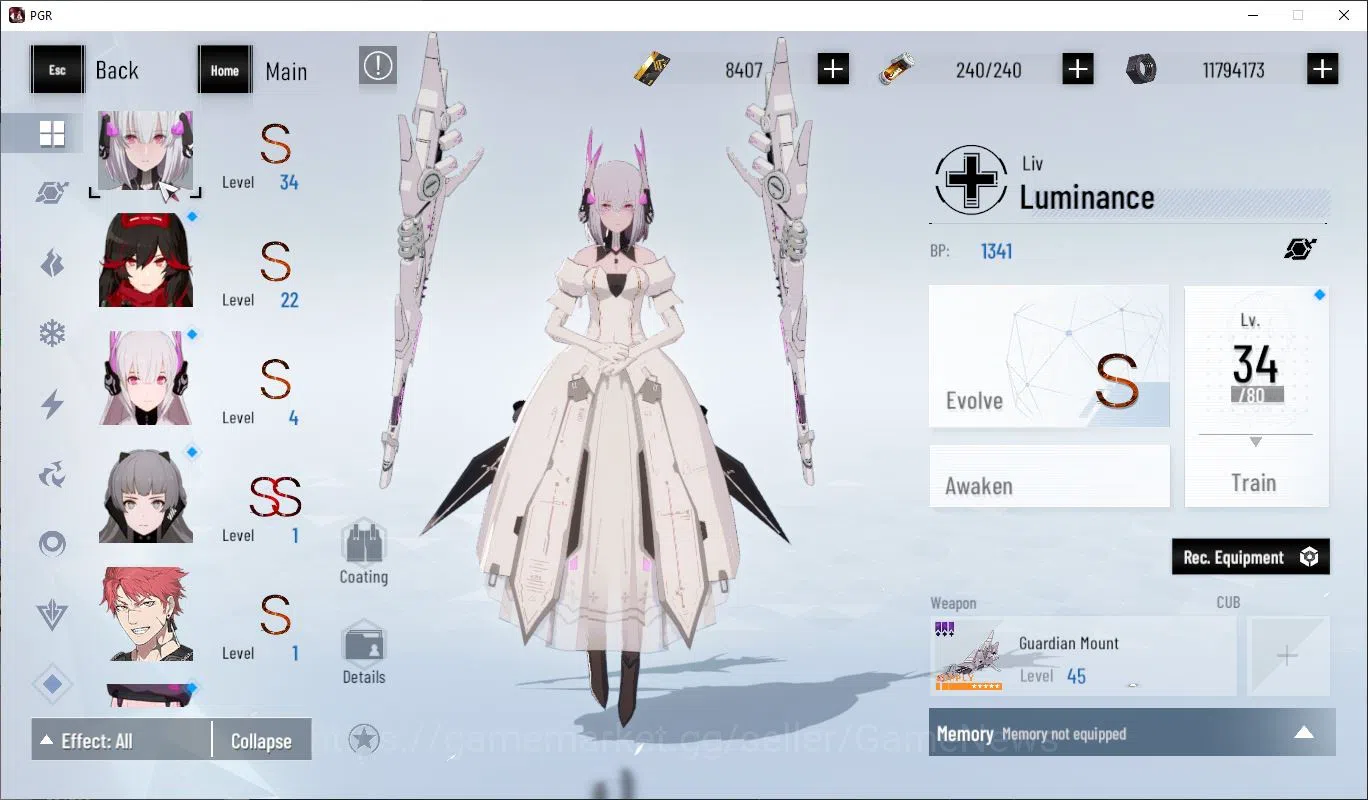 Punishing: Gray Raven Accounts Starter ASIA |8.4K BC+3.9K GoldenCard| Lucia Pyroath+Sign, Qu Shukra+Sign, Feral+Sign, Luna 7