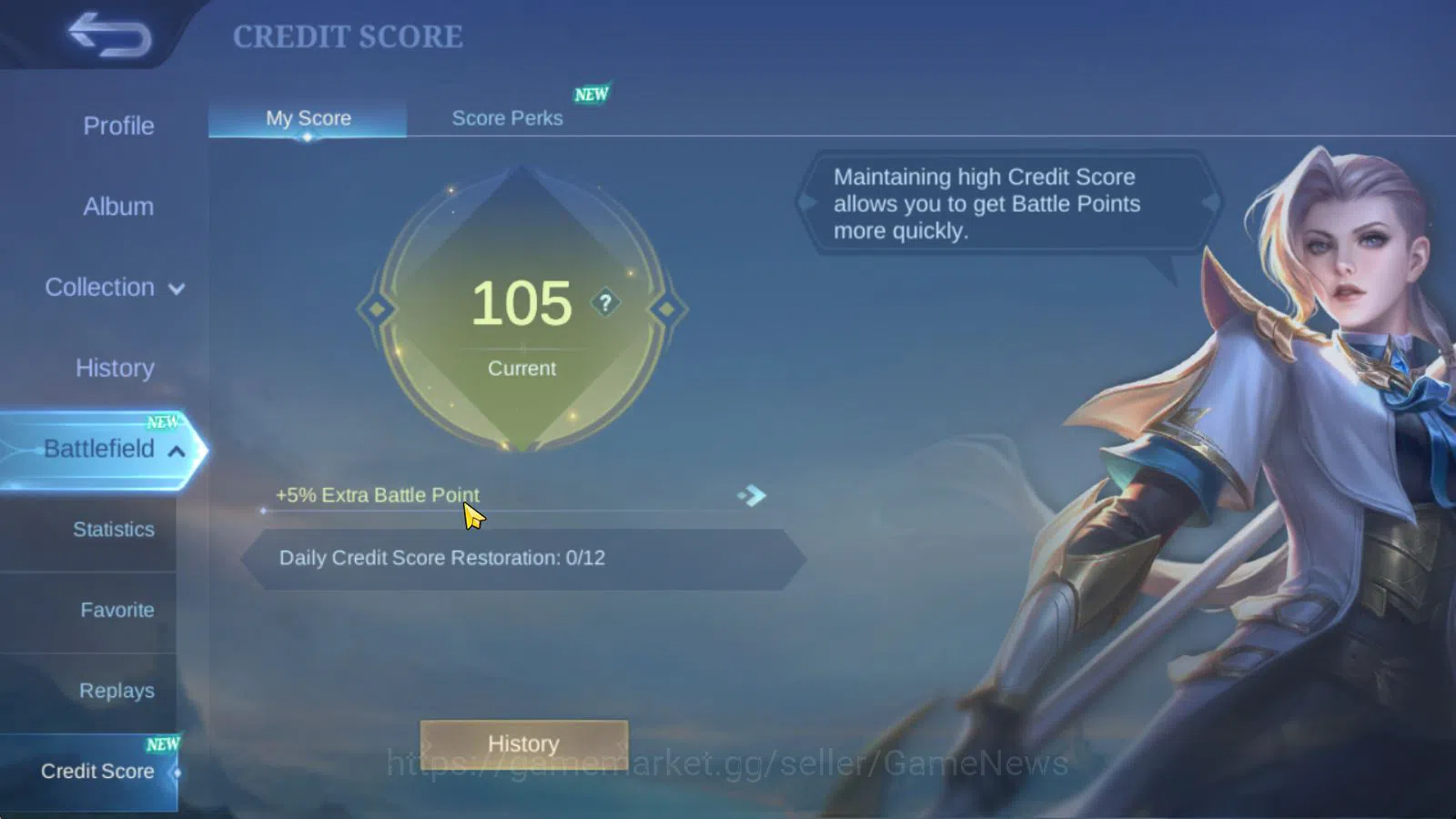 Mobile Legends: Bang Bang Accounts Collector Hero 131|Skin 571|Legend[Valir,Lunox],Dawning Bruno,AllStar Mozkov,3 Aspirant,4 6
