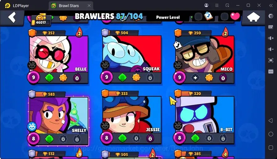 Brawl Stars Accounts Trophy 46017|9 Max Hc(Bull,BO,Nani,Edgar,ETC)|3 Hc(Poco,Kenji,Nita),4 Legend,12 Mythic skin|11439 10
