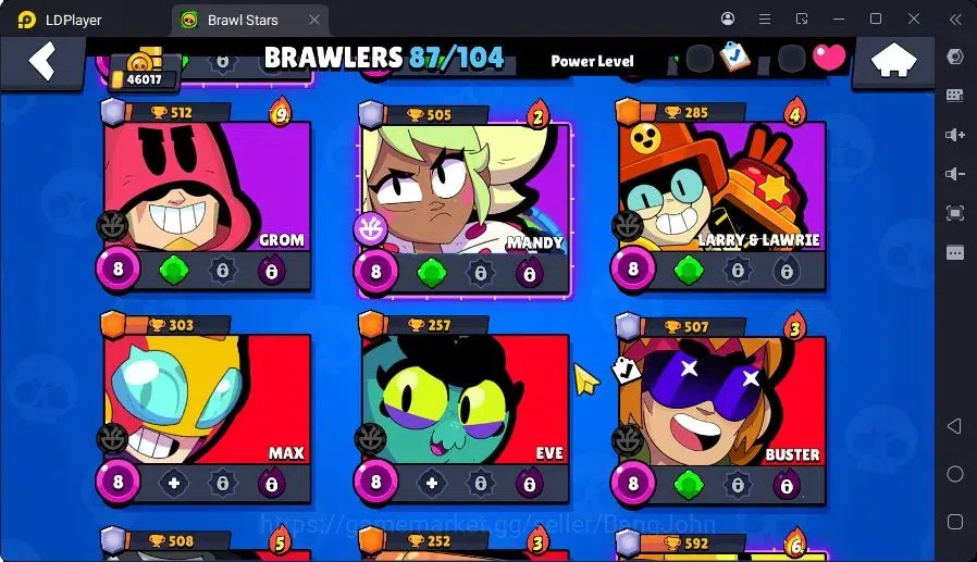 Brawl Stars Accounts Trophy 46017|9 Max Hc(Bull,BO,Nani,Edgar,ETC)|3 Hc(Poco,Kenji,Nita),4 Legend,12 Mythic skin|11439 11