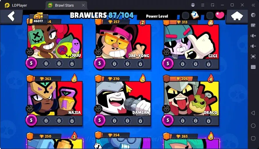 Brawl Stars Accounts Trophy 46017|9 Max Hc(Bull,BO,Nani,Edgar,ETC)|3 Hc(Poco,Kenji,Nita),4 Legend,12 Mythic skin|11439 17