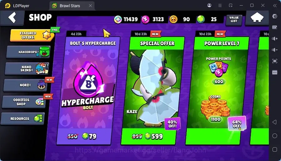 Brawl Stars Accounts Trophy 46017|9 Max Hc(Bull,BO,Nani,Edgar,ETC)|3 Hc(Poco,Kenji,Nita),4 Legend,12 Mythic skin|11439 4