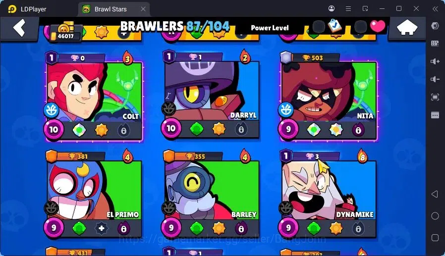 Brawl Stars Accounts Trophy 46017|9 Max Hc(Bull,BO,Nani,Edgar,ETC)|3 Hc(Poco,Kenji,Nita),4 Legend,12 Mythic skin|11439 8
