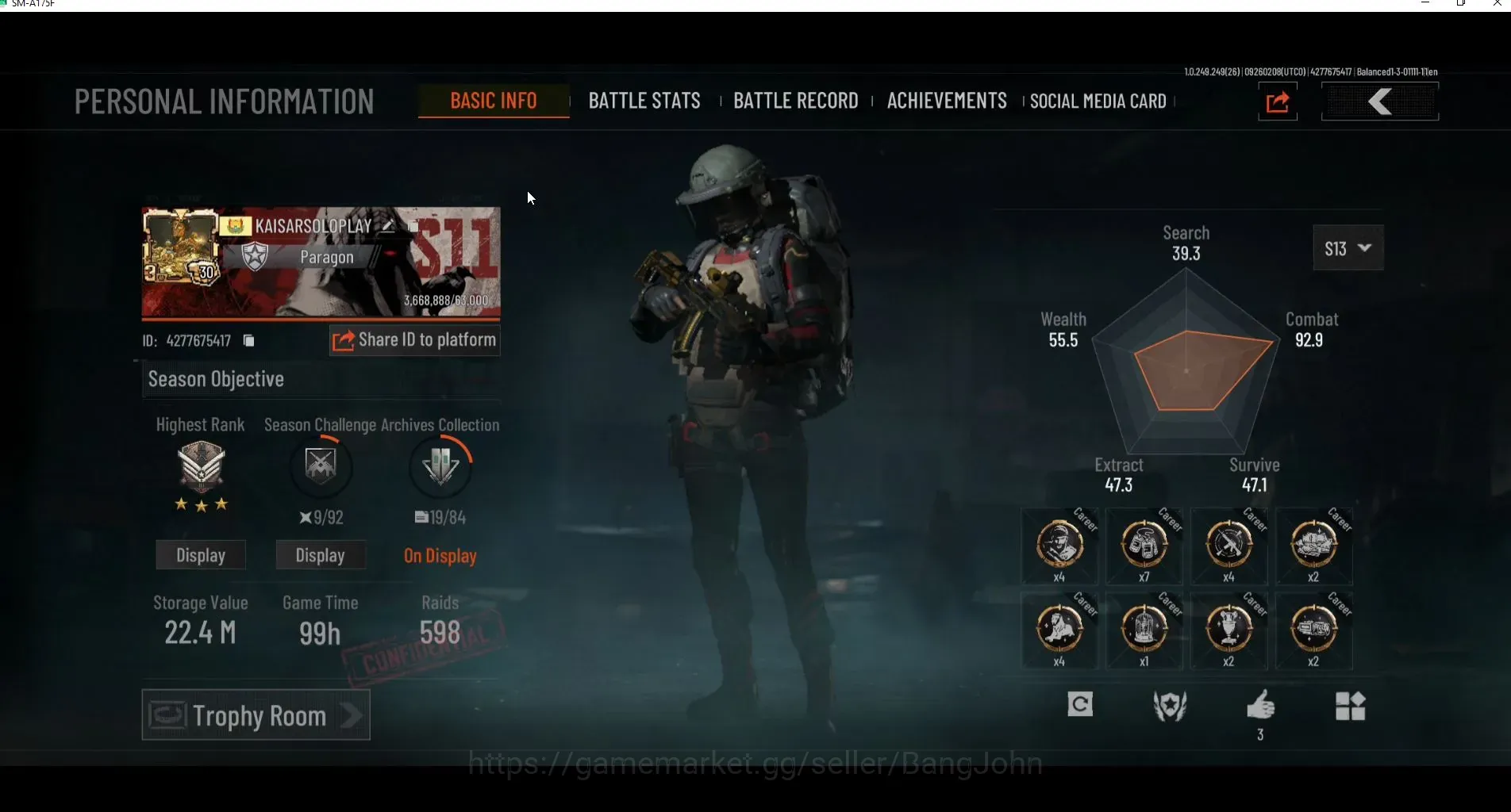 Arena Breakout Accounts High Value Mobile |LV 30| SV 22,4M | CV 18M | Exclusive MG H416,Ovr FAL,Symphony AUG,Symphony 1