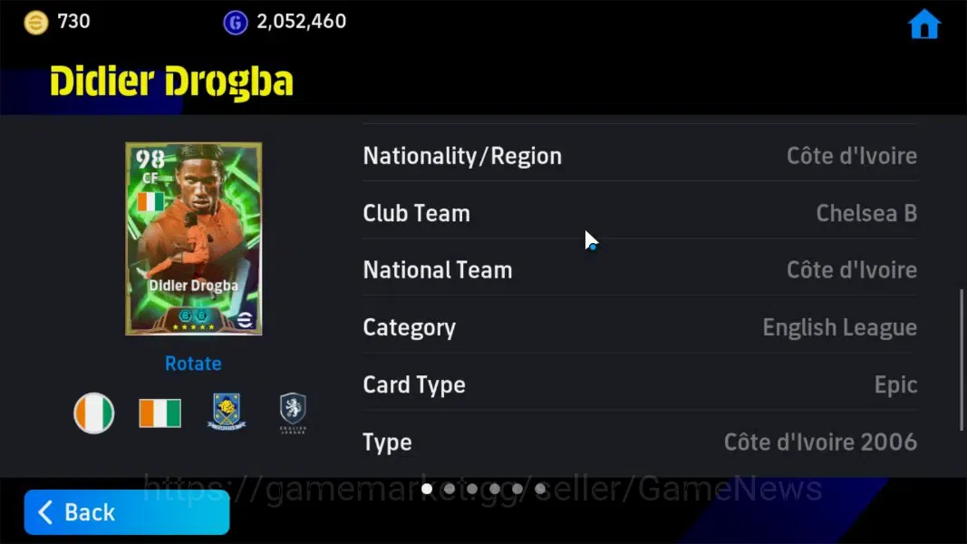 eFootball Accounts Android|BigTime Zlatan Ibrahimovic,Epic Didier Dro image 14