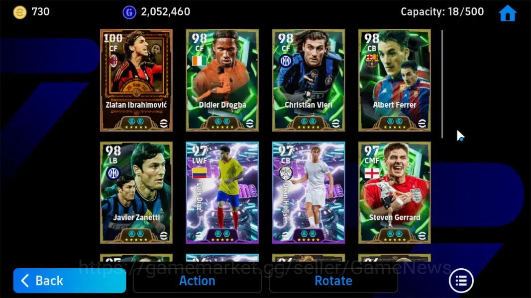 eFootball Accounts Android|BigTime Zlatan Ibrahimovic,Epic Didier Dro image 7
