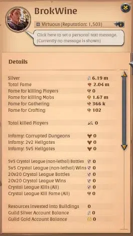 Albion Online Accounts ASIA | 2,04M Total Fame - 6,19M Silver | T8 Fiber image 1
