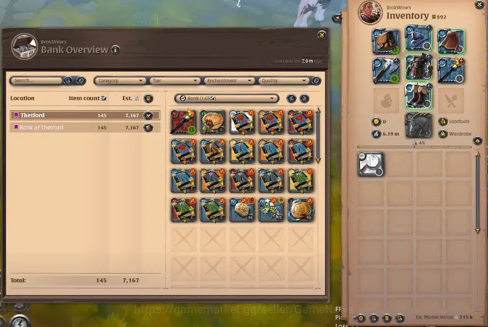 Albion Online Accounts ASIA | 2,04M Total Fame - 6,19M Silver | T8 Fiber image 2