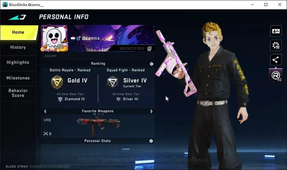 Blood Strike Accounts ASIA|5 ULTRA[JET-B Bomber,VAL,INP-9-Molten,URB-Asu image 2