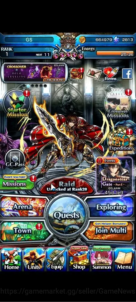 Grand Summoners Accounts Global|Rank 1|2813 cc Ready Gacha|2 Ascend| Summer image 1