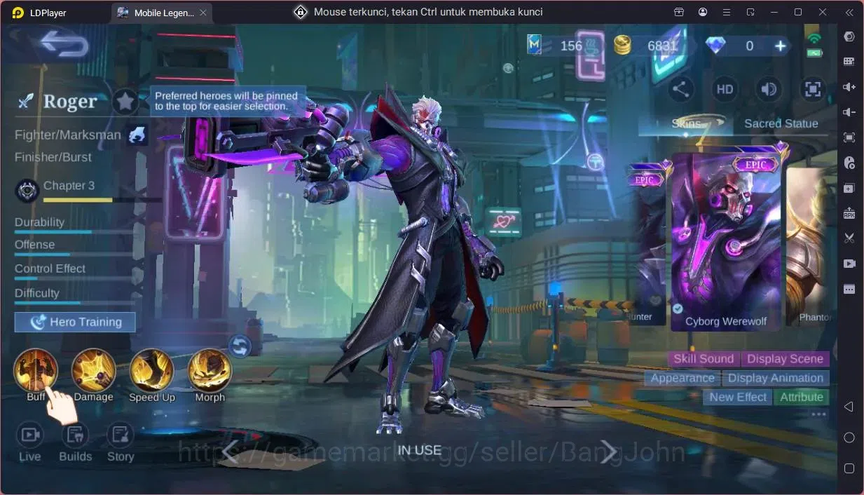 Mobile Legends: Bang Bang Accounts Global|Hero 88|Skin 97|Seasoned|Luckybox Akai,John image 19