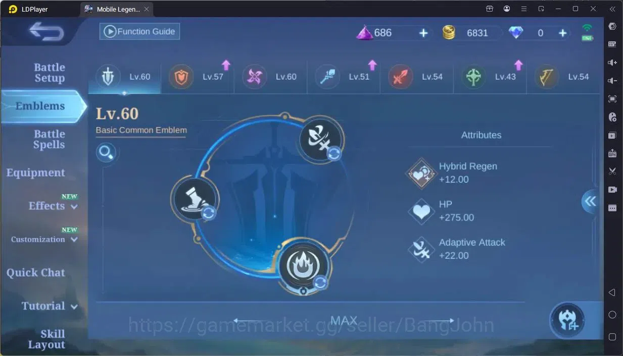 Mobile Legends: Bang Bang Accounts Global|Hero 88|Skin 97|Seasoned|Luckybox Akai,John image 5
