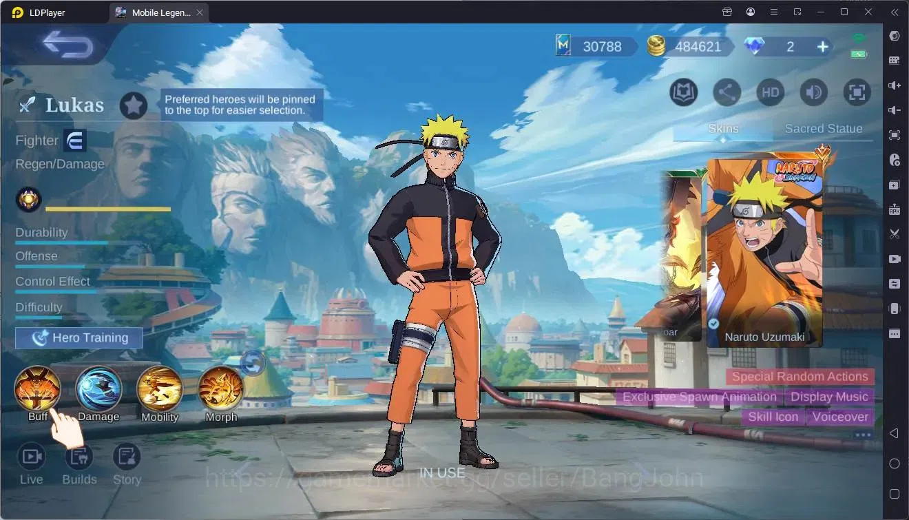 Mobile Legends: Bang Bang Accounts Global|Hero 131|Skin 310|Renowned|Naruto Lukas|ASP image 9