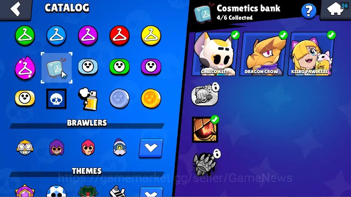 Brawl Stars Accounts 1189 Trophy|17 Brawlers 1 Max Lvl Full Buffies Edgar|6025 Bling|1 Epic Skin(Kiiro Pawlette),1 Rare 12
