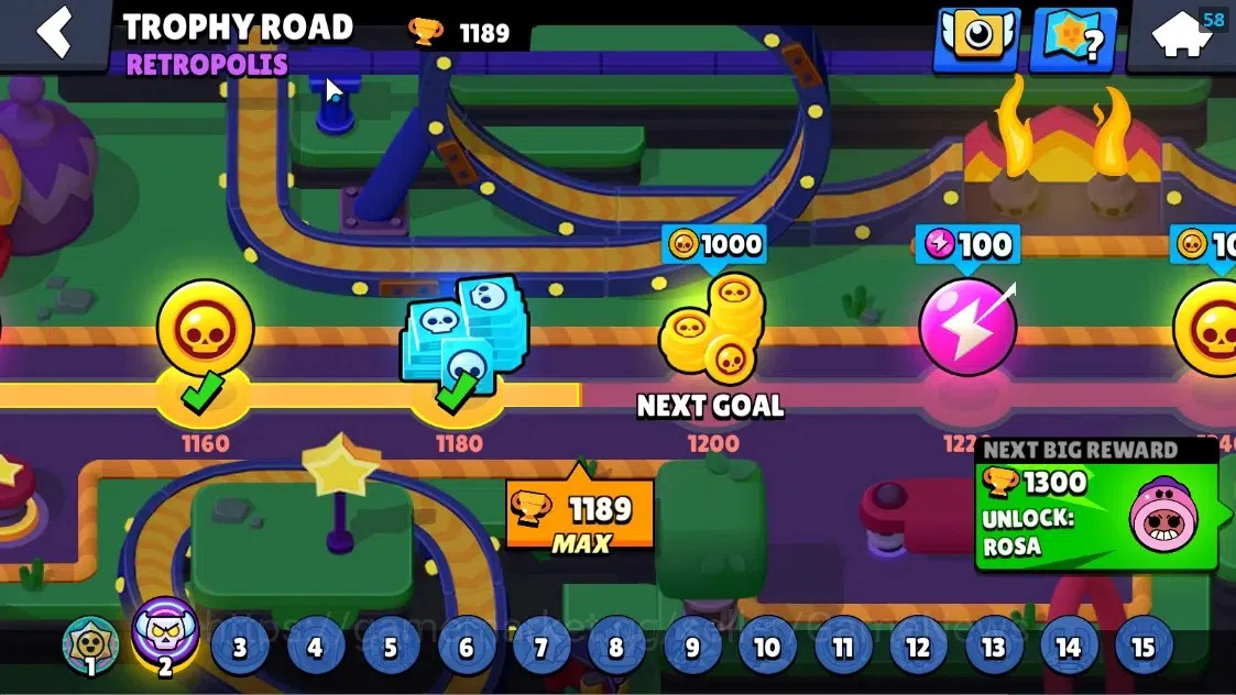 Brawl Stars Accounts 1189 Trophy|17 Brawlers 1 Max Lvl Full Buffies Edgar|6025 Bling|1 Epic Skin(Kiiro Pawlette),1 Rare 5