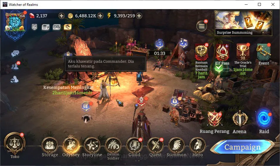 Watcher of Realms Accounts Global 60x|Lv64|2,1M Power|3 Lord [Aracha,Torodor, image 1