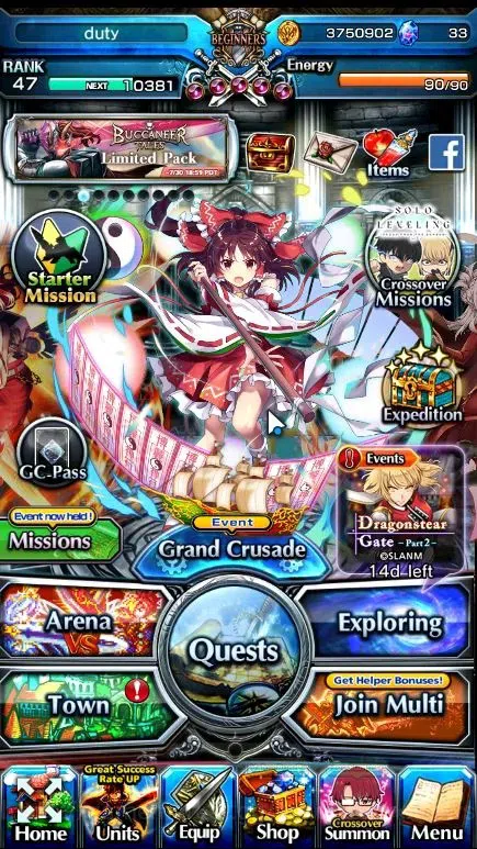 Grand Summoners Accounts Mid-Game GLOBAL|Rank 47|18 Ascend 3 TW|(S Emiya,Chloe,Reimu)+TW, S Miyu,Menas,C Valerie,Liza,Selia 1