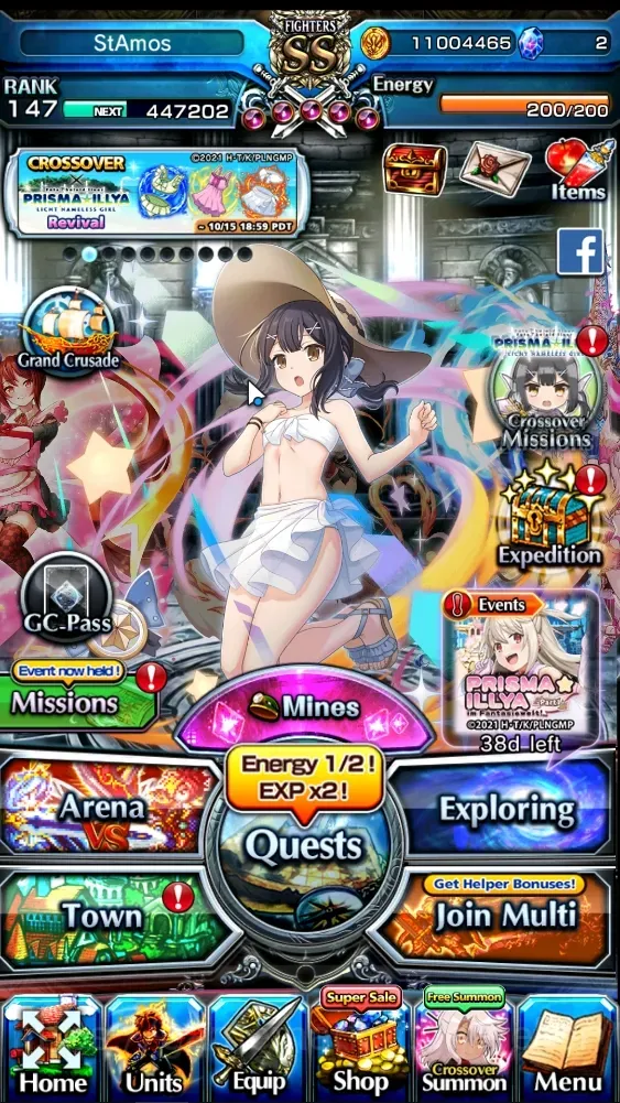 Grand Summoners Accounts End-Game Global|Rank 147|19 Ascend + 7 TW|(UP Roy,S Miyu,S Emiya,Igris,2x Reimu 1