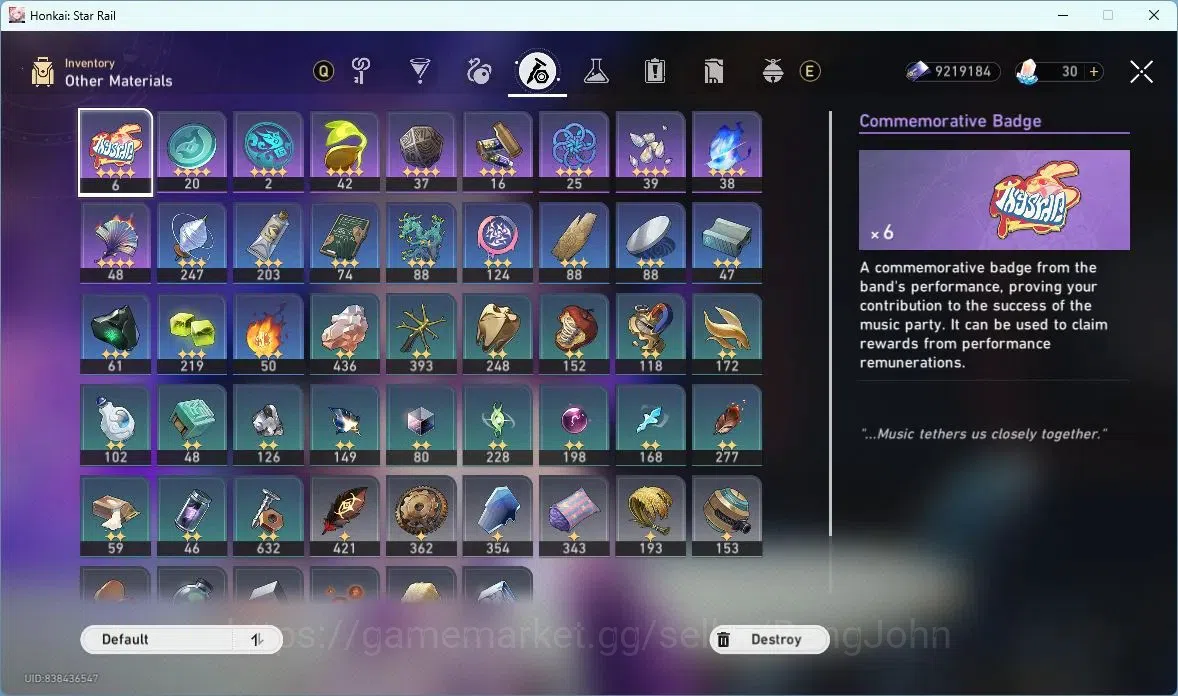 Honkai Star Rail Accounts ASIA | TL 70 | 16 LIMIT | CASTORICE | EVERNIGHT |  image 7