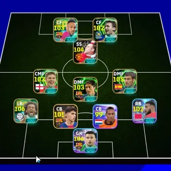 eFootball Accounts Legends & Iconic Players Android|Power 3190|9 Epic Marcelo,Pep Guardiola,Wayne Rooney,Edmilson,Dennis