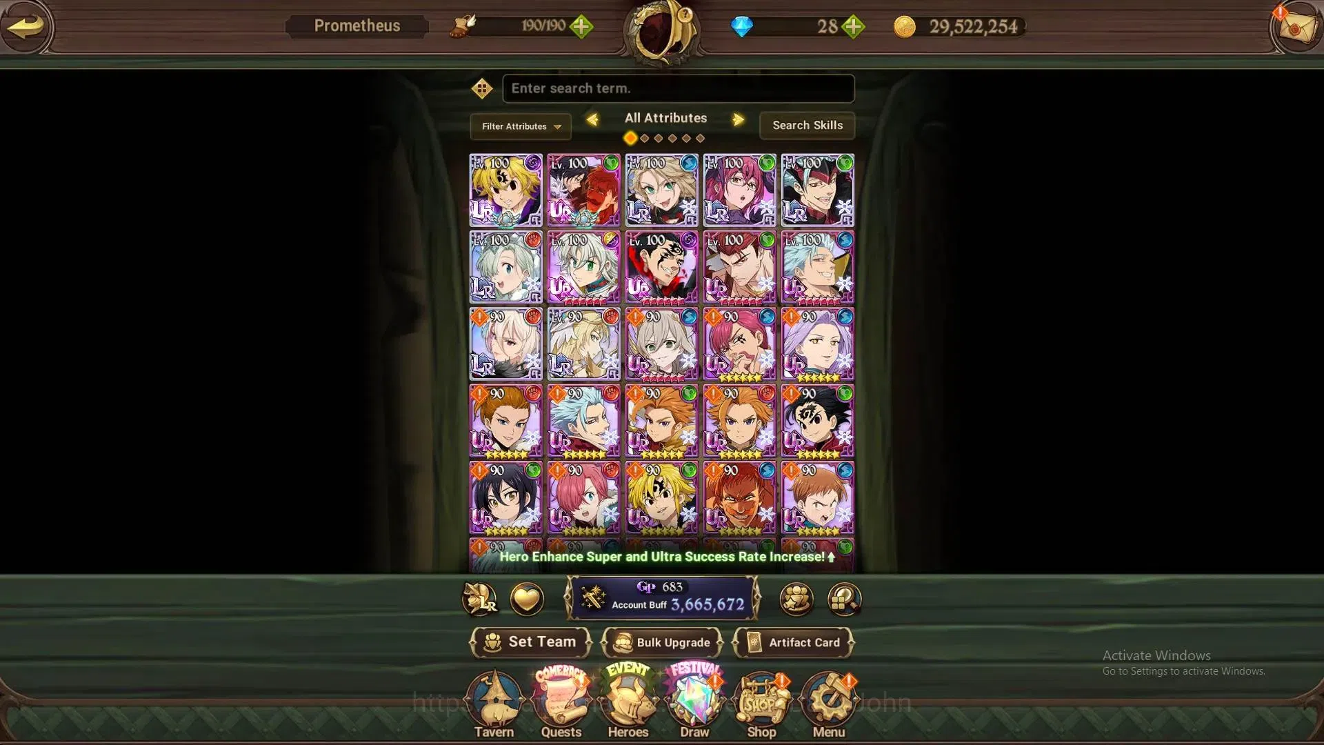 The Seven Deadly Sins: Grand Cross Accounts Global | 3.66M CC |7 LR+6 UR|LR Nemesis 6/6,RO Mad image 14