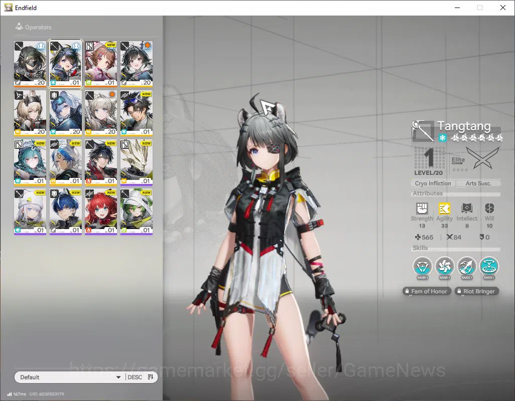 NA/EU|Starter|Lv 2|SSR 2(1Limit)+1(*6WP)|Tangtang,Ardelia(Operator Selector)|Gryphlink|TakeMail|Check(END1683) Arknights: Endfield Accounts NA/EU|Starter|Lv 2|SSR 2(1Limit)+1(*6WP)|Tangtang, image 1