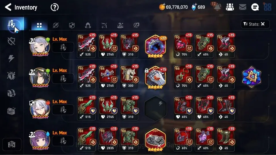 Epic Seven Accounts Collaboration Hero KOREA Verif|24 ML[Notos,LOTScales,Har setti,Genesis Ras,Etc]+Full Collab 19