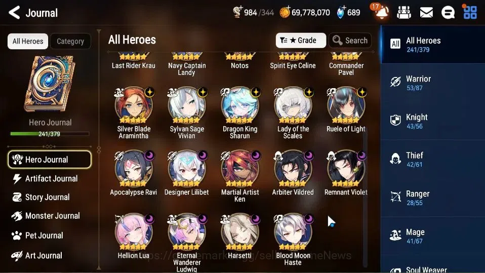 Epic Seven Accounts Collaboration Hero KOREA Verif|24 ML[Notos,LOTScales,Har setti,Genesis Ras,Etc]+Full Collab 8