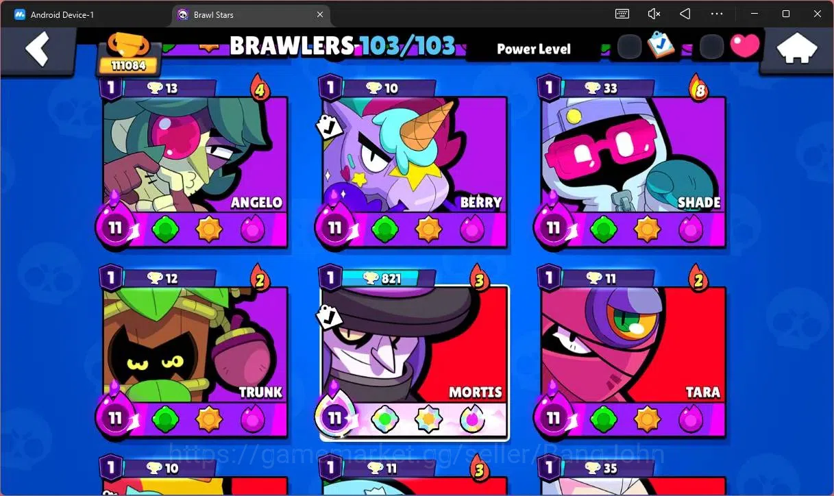 Brawl Stars Accounts Global |111084 Trophy|103 Brawler|86 Max Hyperchar image 11