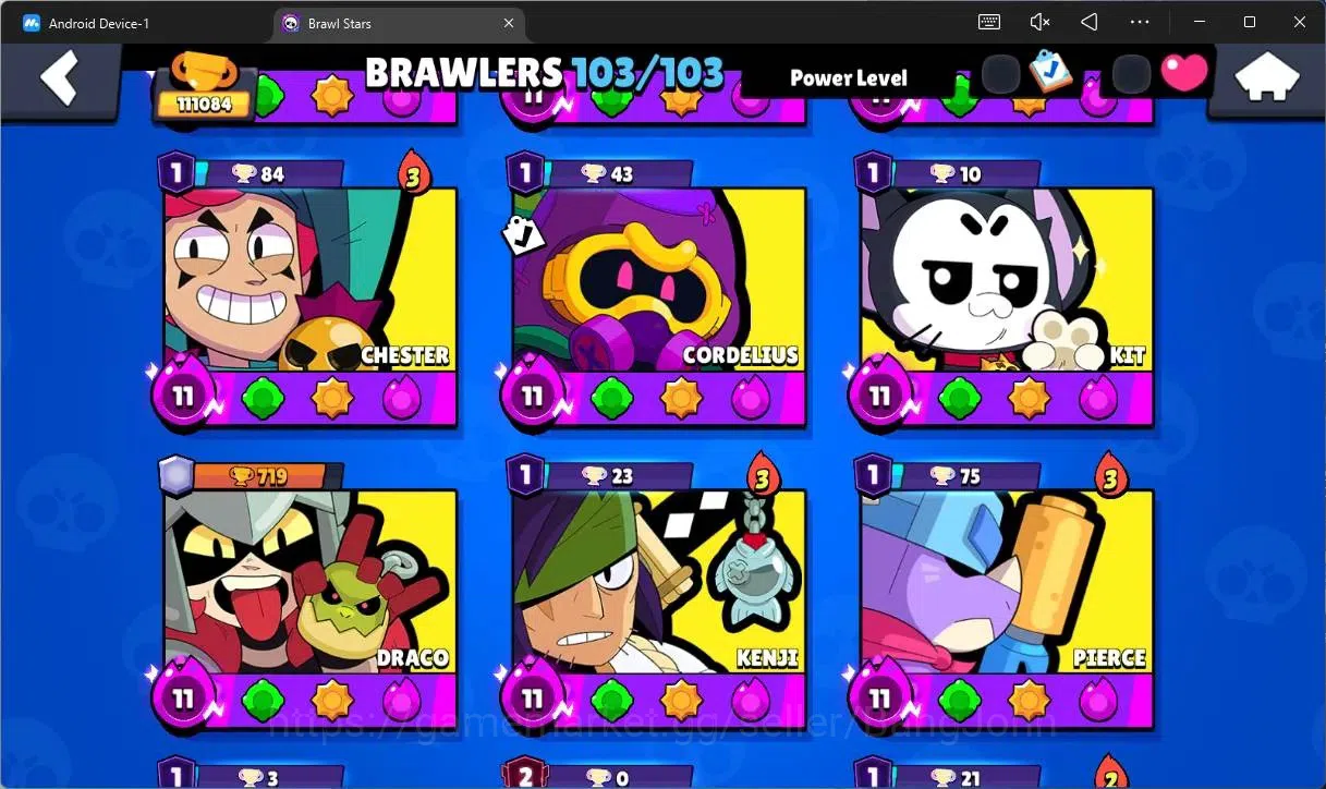 Brawl Stars Accounts Global |111084 Trophy|103 Brawler|86 Max Hyperchar image 18