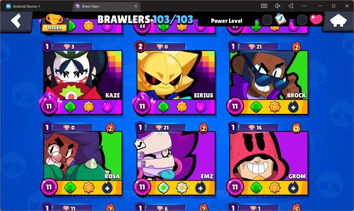 Brawl Stars Accounts Global |111084 Trophy|103 Brawler|86 Max Hyperchar image 19