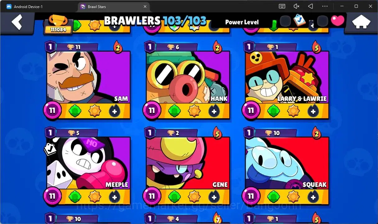 Brawl Stars Accounts Global |111084 Trophy|103 Brawler|86 Max Hyperchar image 20