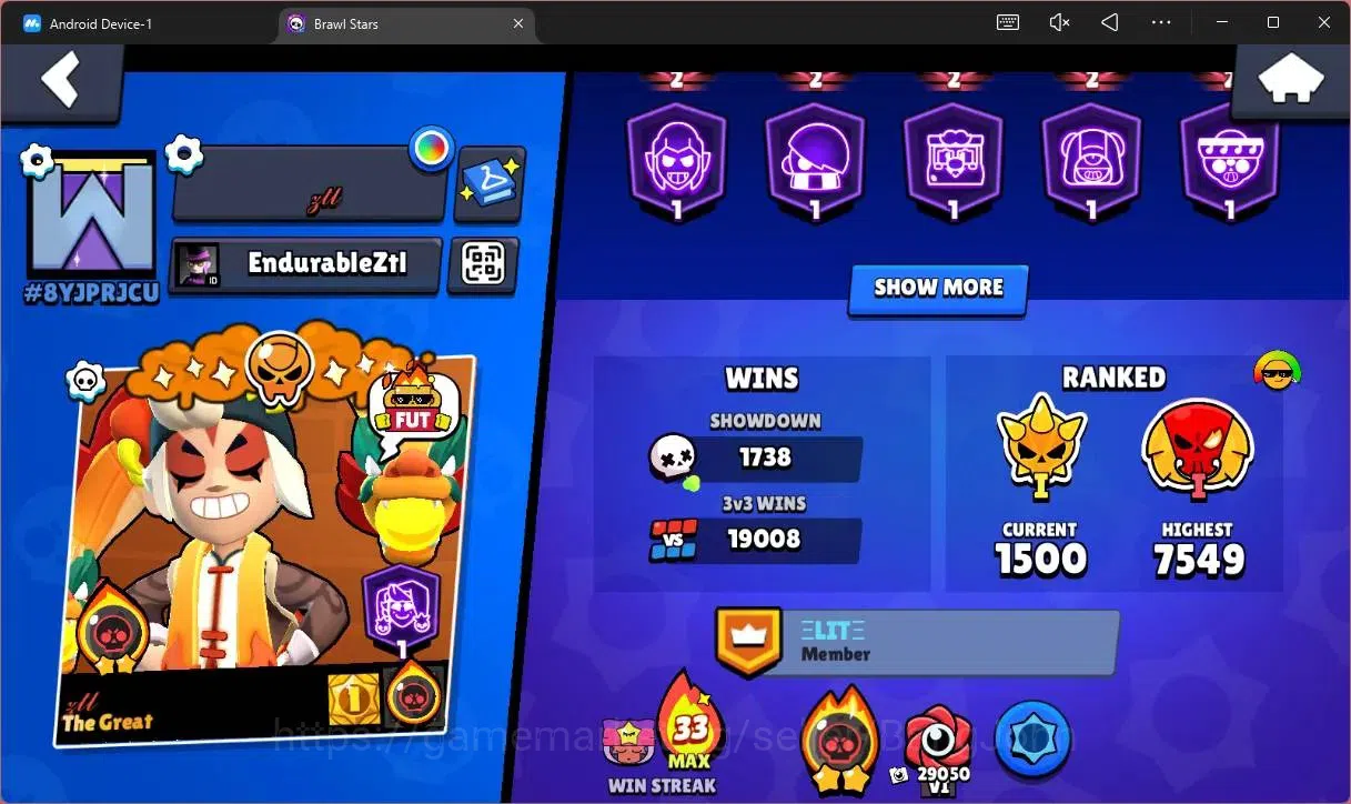 Brawl Stars Accounts Global |111084 Trophy|103 Brawler|86 Max Hyperchar image 3