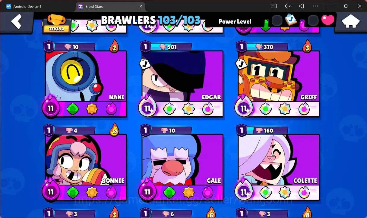 Brawl Stars Accounts Global |111084 Trophy|103 Brawler|86 Max Hyperchar image 9