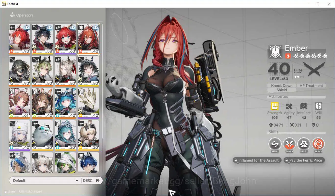 Arknights: Endfield Accounts  Lv54 | ASIA | MidGame | Prem Laevantain+Sign Part image 3