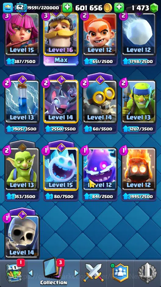 Clash Royale Accounts Lv 62|Trophy 10656|KTL 15|Limited Skin|Card 121|1  image 11