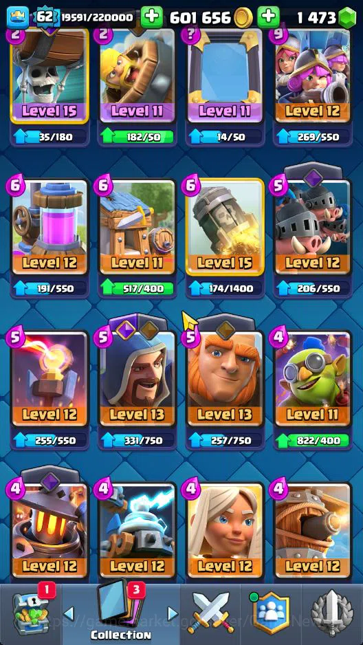 Clash Royale Accounts Lv 62|Trophy 10656|KTL 15|Limited Skin|Card 121|1  image 14