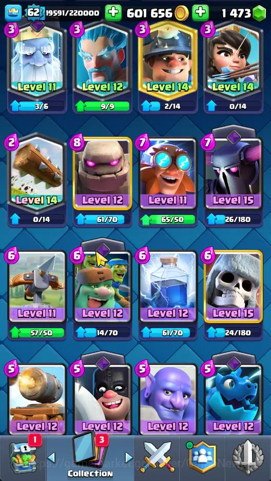 Clash Royale Accounts Lv 62|Trophy 10656|KTL 15|Limited Skin|Card 121|1  image 16