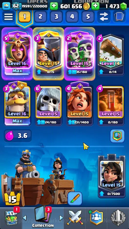 Clash Royale Accounts Lv 62|Trophy 10656|KTL 15|Limited Skin|Card 121|1  image 20