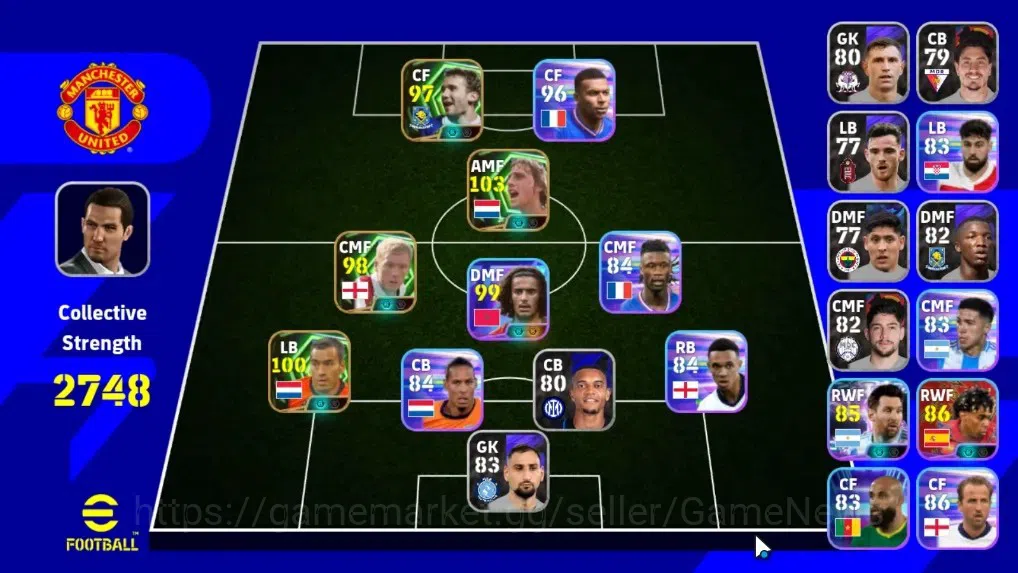 eFootball Accounts Legends & Iconic Players Android|Epic Johan Cruyff,G.van Bronckhorst,Paul Scholes,Andriy Shevchenko|4 1