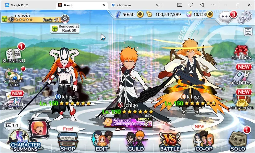 Bleach: Brave Souls Accounts Starter Global | Fresh Story+10K Orb | Ichigo (Dream,Renewed,10th), Etc| Cancel Data Link 1