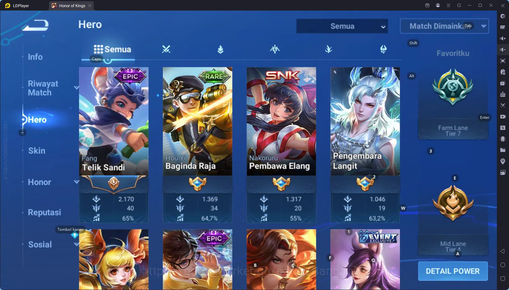 Honor of Kings Accounts GLOBAL | 112H, 83S | FOX Arly LYN Da Qiao | More G image 2