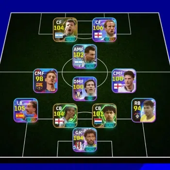 eFootball Accounts Legends & Iconic Players Android|4 Show Time Harry Kane,Marc Cucurella,Vozinha,Lionel Messi|4 Epic Sergio