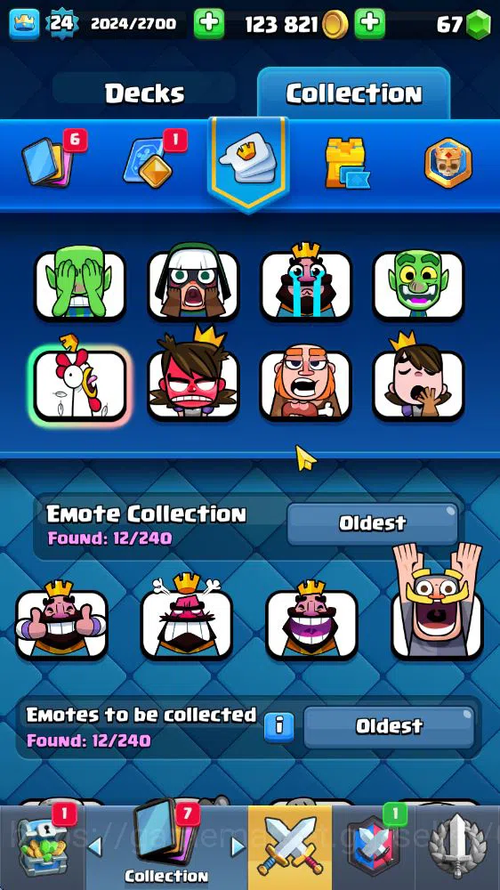 Clash Royale Accounts Midgame Lv 24|Trophy 3806|KTL 9|Limited Skin|Card 72|3 EVO 2 Legendary 20 Epic 24 Rare 26 12