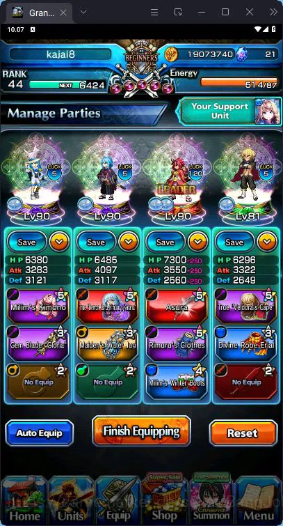Grand Summoners Accounts [GLOBAL] Rank 4 | 4 Ascend | Veldora | Samurai Rim image 4