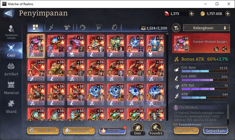 Watcher of Realms Accounts GLOBAL 60x|2,7M Power|5 Lord[LayaA1,Elddr,Etc]|23  image 4