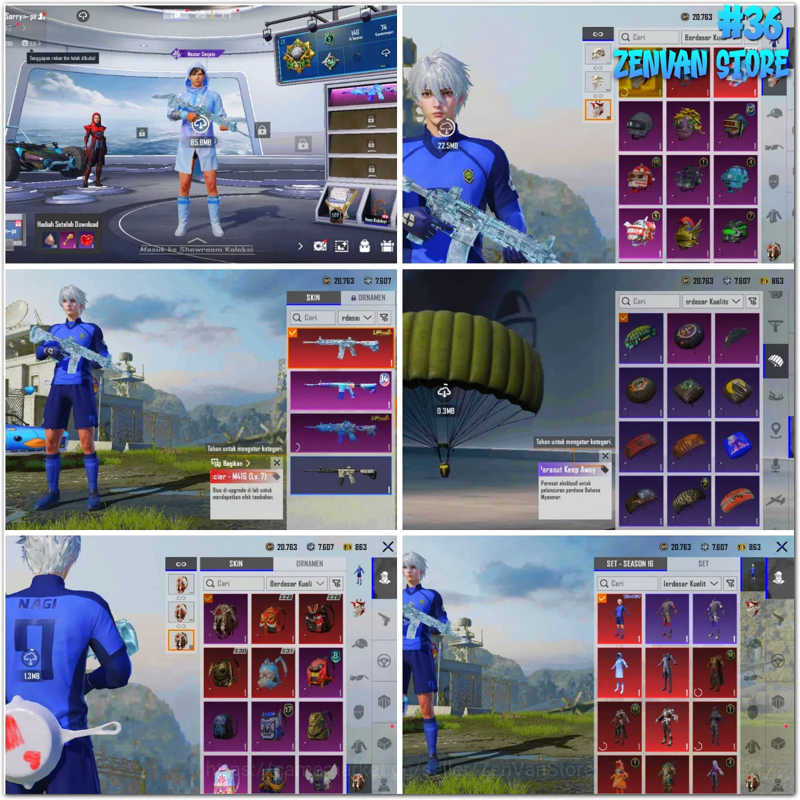 PUBG Mobile Accounts #36 PUBG MOBILE GLOBAL GLACIER M416 Lv.7 MAX The Fool M416 Lv.7 MAX 1 Mythic Helmet 399 Cosmetics 169 1
