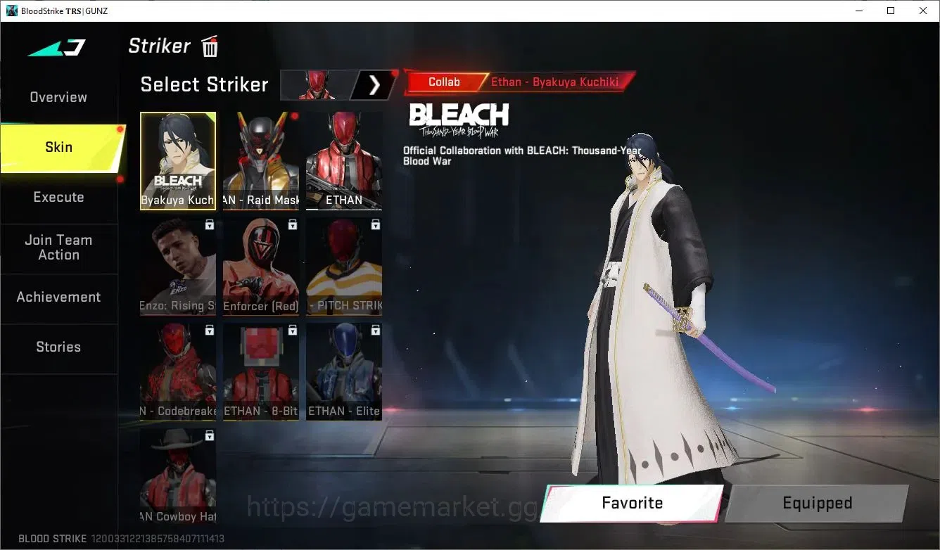 Blood Strike Accounts Collab Skin ASIA|ETERNAL Desert Eagle Scorpius| 2 Limited AR97 and RPK| 4 Collab TR and 7DS |4 2